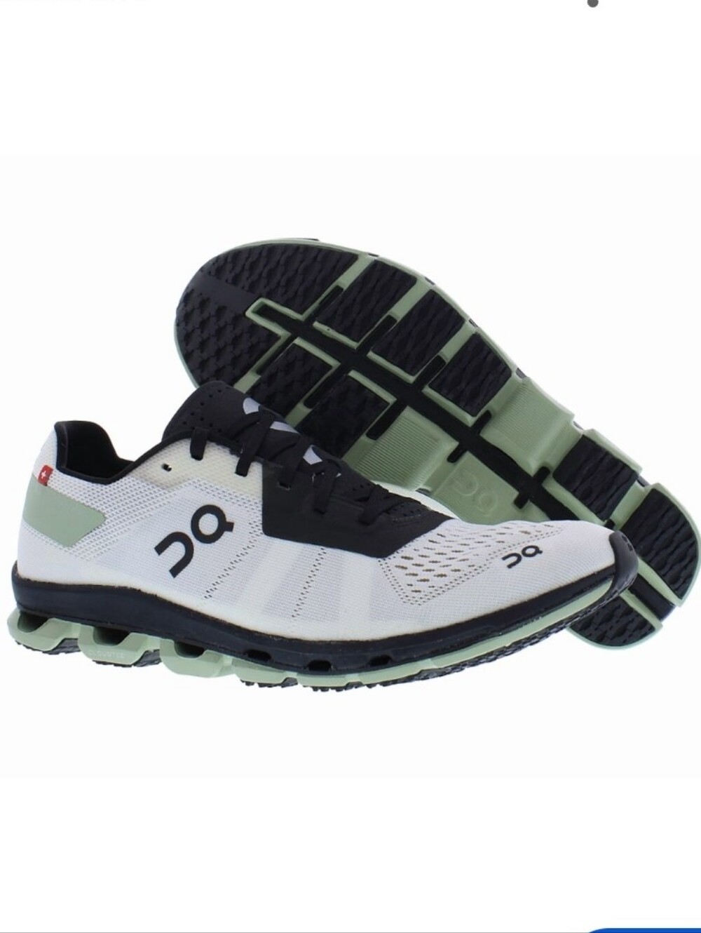 On Running Cloudflash 2 Running Sneakers Women's Size 8 White Black Green